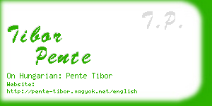 tibor pente business card